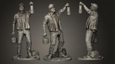 Figurines of people MINER 3 3d model